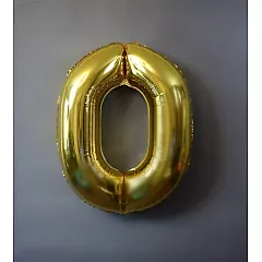 Шар фигура цифра 0 Gold