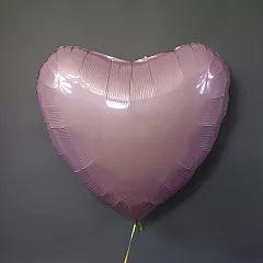 Шар сердце 36 металлик Розовое