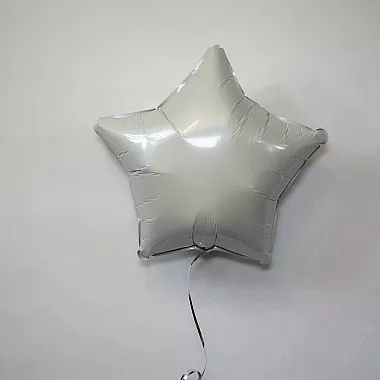 Шар звезда 18 пастель Белая