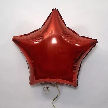 Шар звезда 18 металлик Бургундия