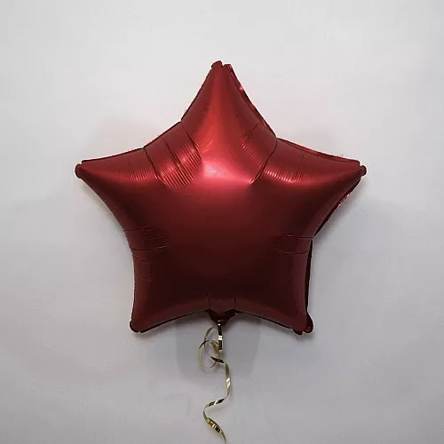 Шар звезда 19 Сатин Red